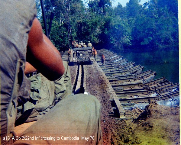 a13 A Co 2-22nd Inf crossing to Cambodia 